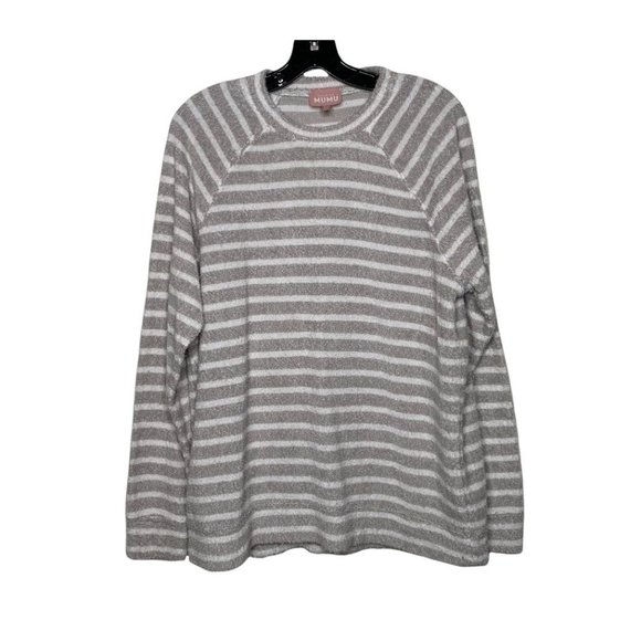 Show Me Your Mumu Tops - Show Me Your Mumu Sittin Around Snuggle Stripe Knit Terrycloth